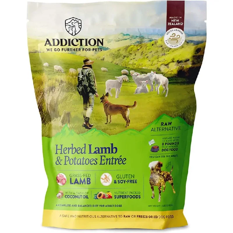 Addiction Herbed Lamb & Potatoes Raw Alternative Dog Food 2 lb