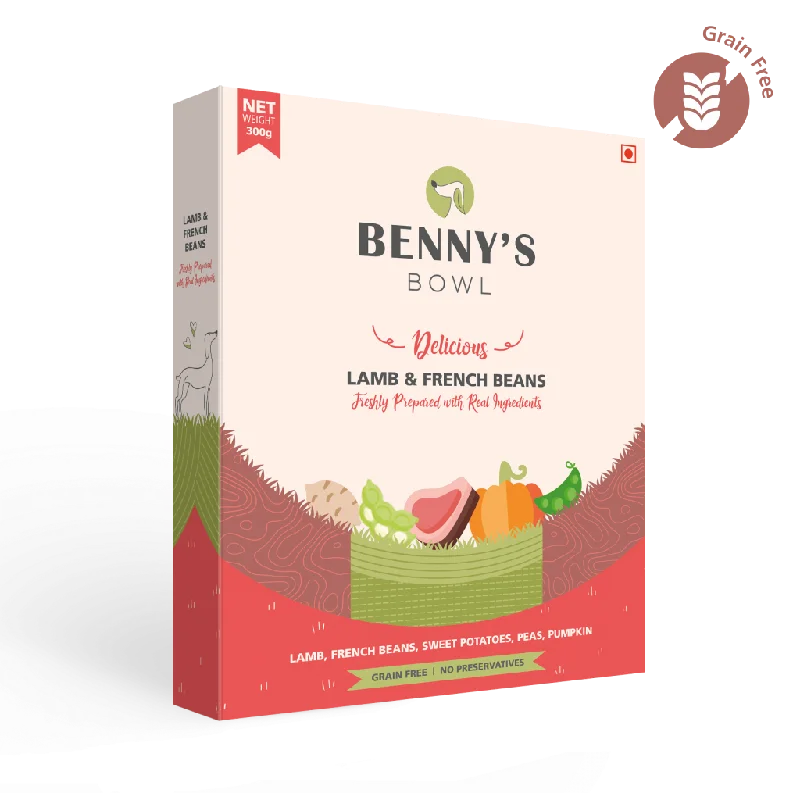 Bennys Bowl Lamb & French Beans 300gm