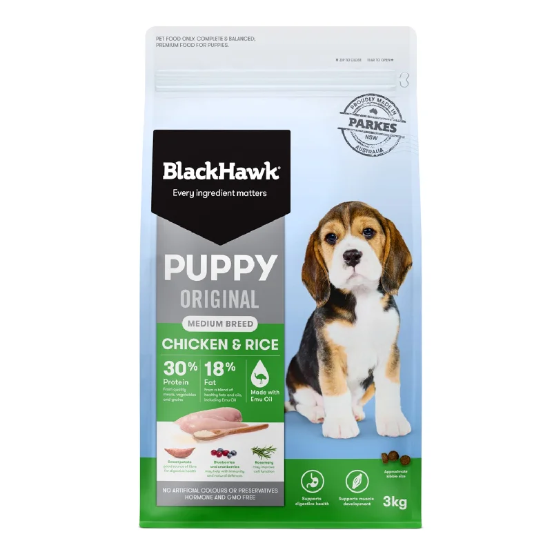 Black Hawk Medium Breed Chicken & Rice Puppy Dry Dog Food