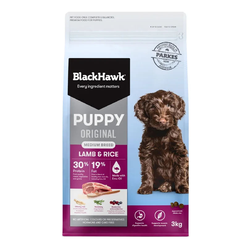 Black Hawk Medium Breed Lamb & Rice Puppy Dry Dog Food