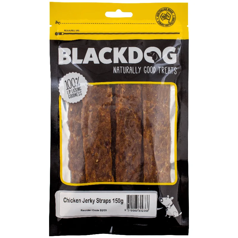 Blackdog Chicken Jerky Straps Dog Treats 150g