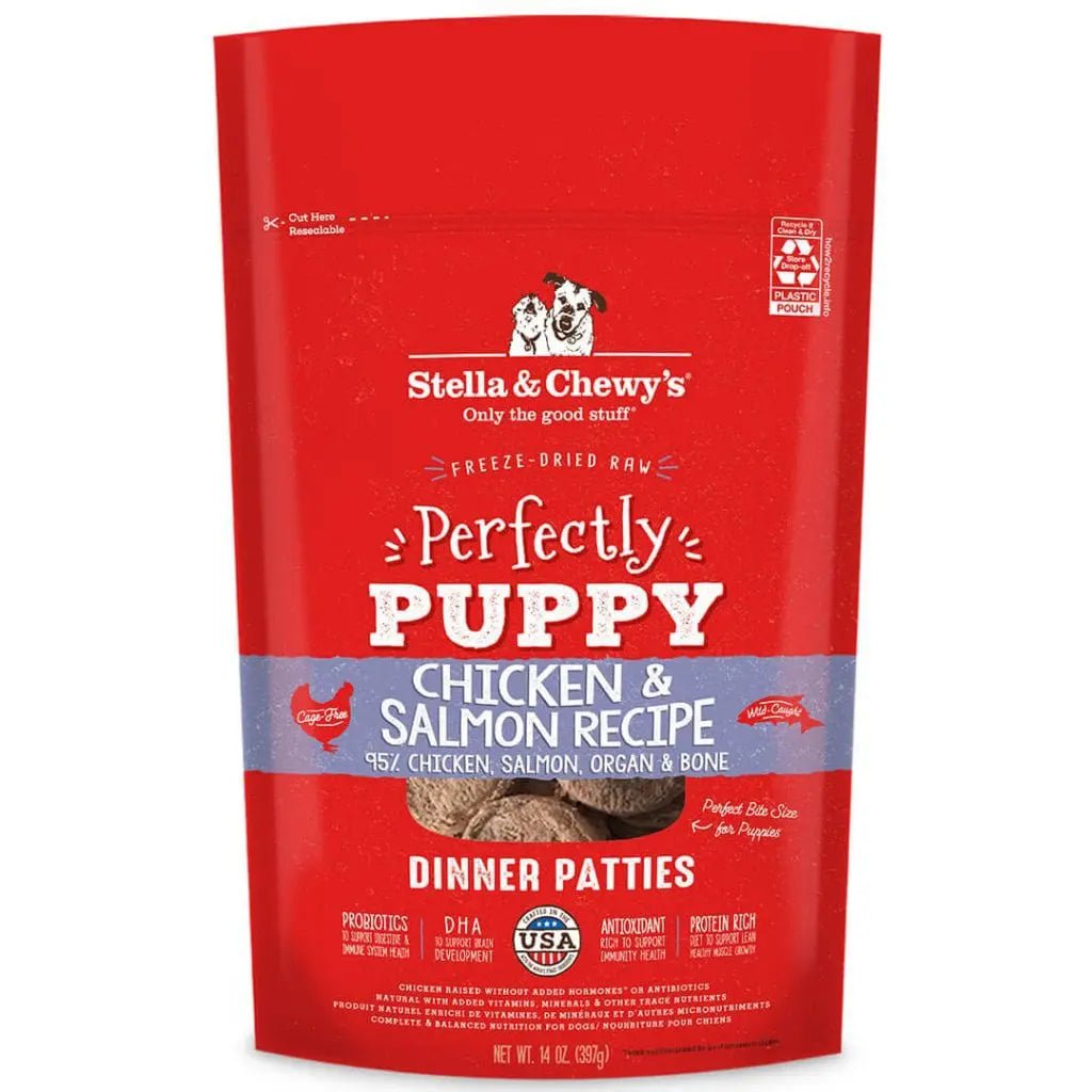 Chicken & Salmon Puppy Patties - Freeze Dried Raw Dog Food - Stella & Chewy's