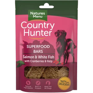 Country Hunter Superfood Bar Salmon & White Fish with Cranberries & Kelp 100g