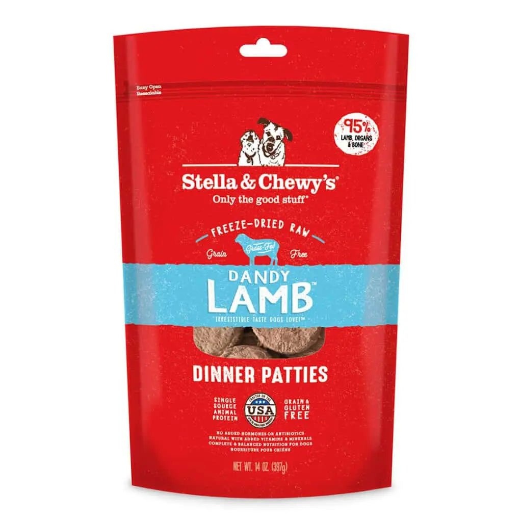 Dandy Lamb Dinner Patties - Freeze Dried Raw - Stella & Chewy's