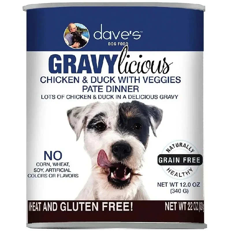 Dave's Pet Food™ Grain Free Gravylicious Chicken & Duck with Veggies Pate Dinner. Lot's of Chicken