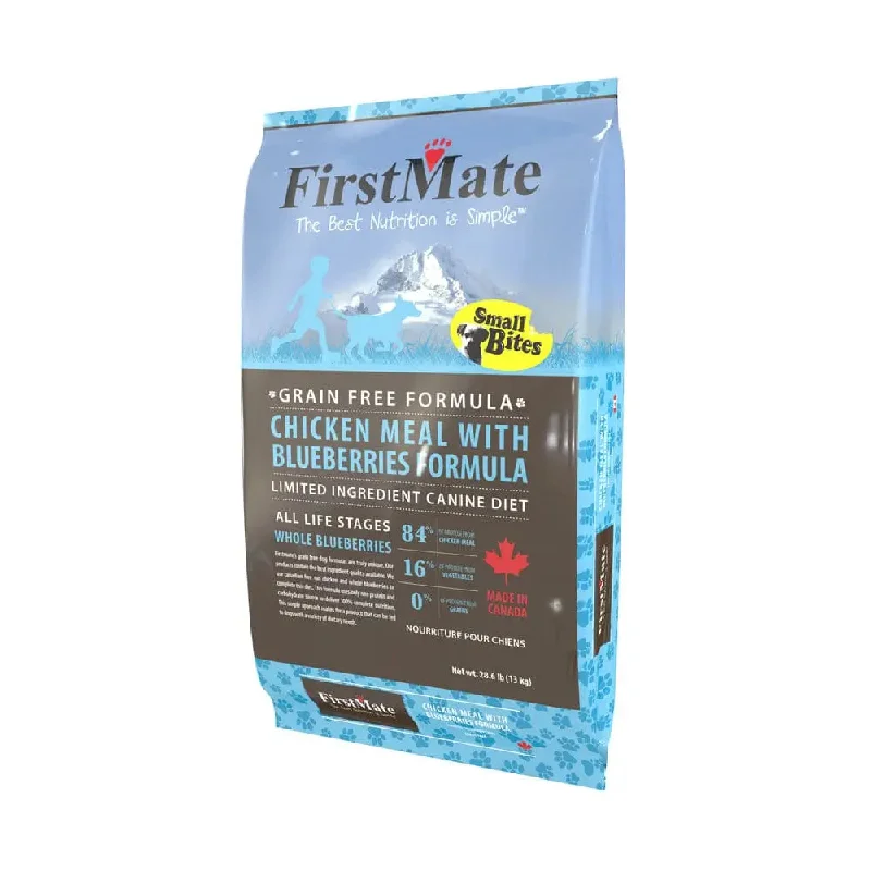 FirstMate? Grain Free Limited Ingredient Diet Chicken Meal with Blueberries Formula Small Bites Dog