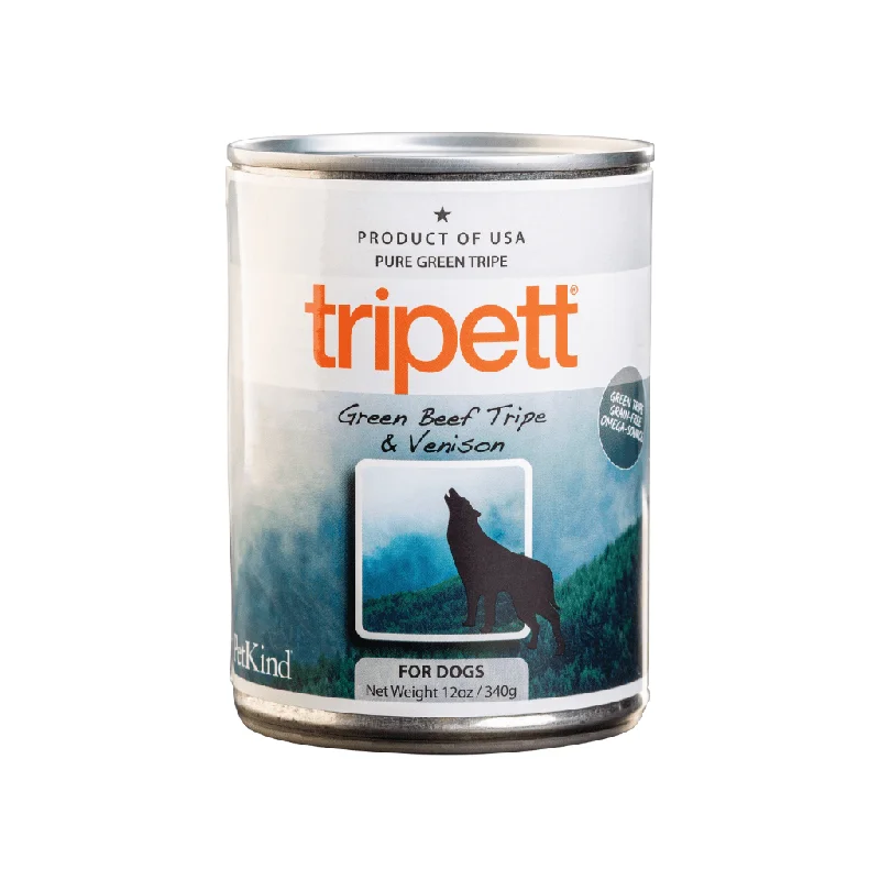 Green Beef Tripe & Venison 14 oz  - Tripett