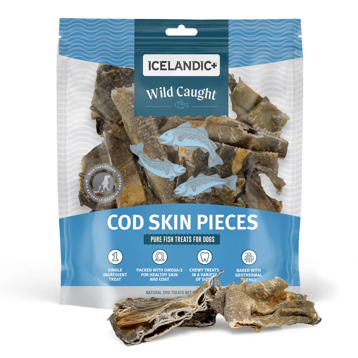 ICELANDIC COD SKIN MIX PIECES 8oz bag