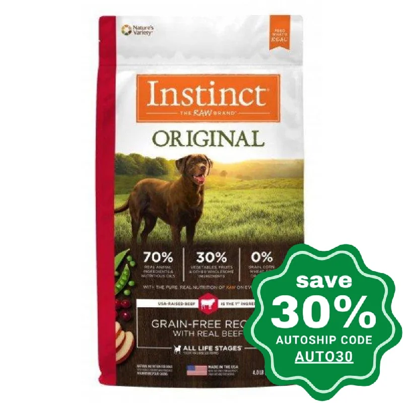 Nature's Variety Instinct - Dog Dry Food - Original Grain-Free with Beef - 20LB