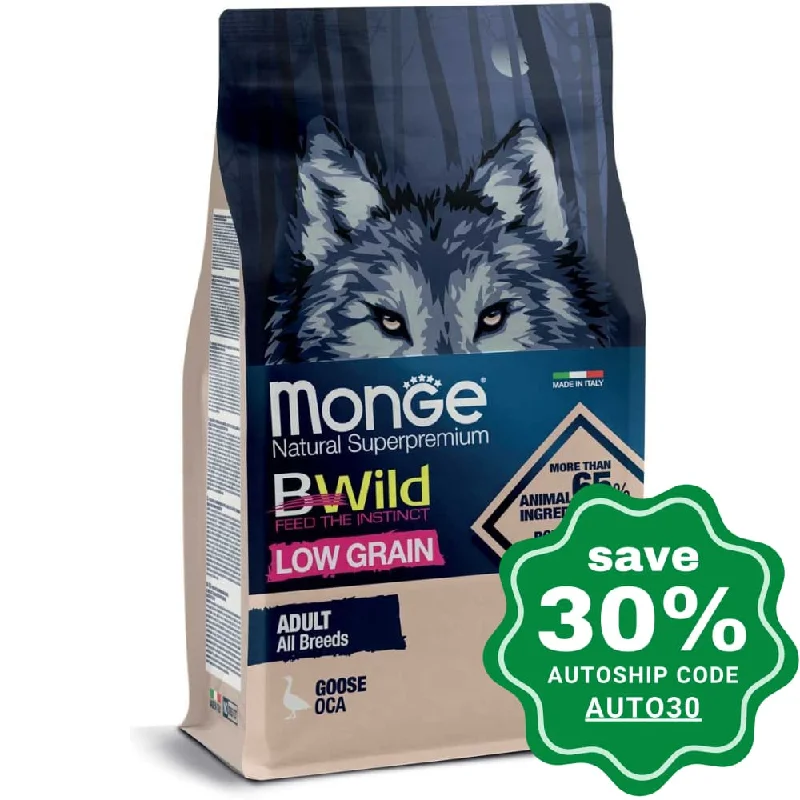 Monge - BWild All Breeds Adult Dry Dog Food - Wild Goose Recipe - 2.5KG (Min. 4 Packs)