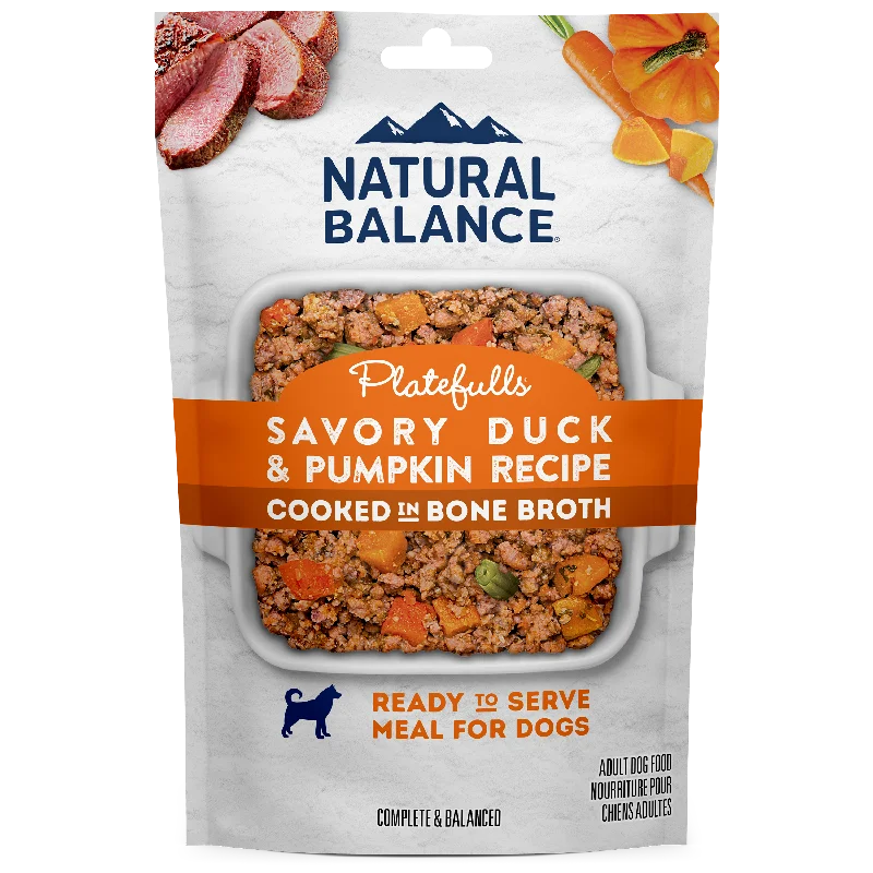 Natural Balance Platefulls Savory Duck & Pumpkin Recipe  Dog Wet