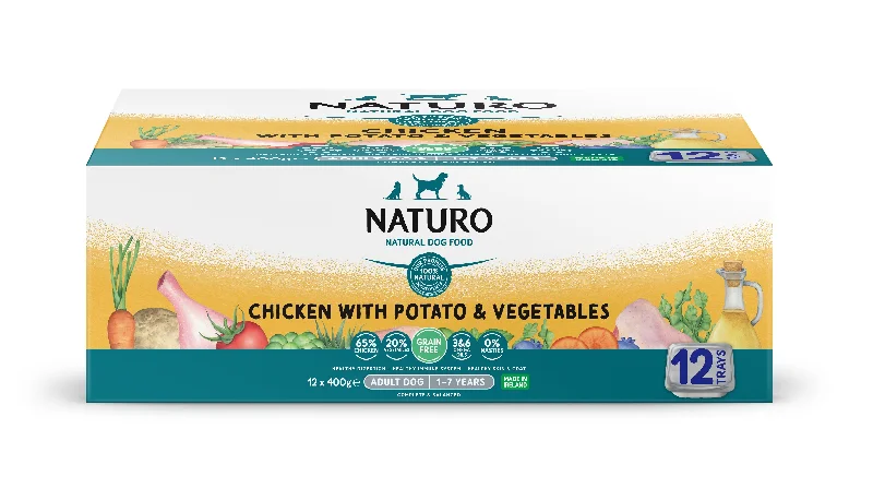 Naturo Adult GF Chicken P&V Tray 12x400g