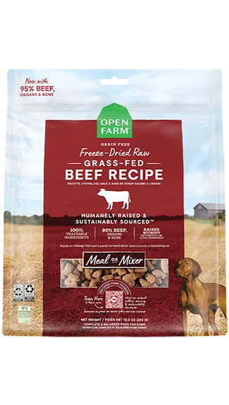 Open Farm Freeze-Dried Raw Dog Food: Grass-Fed Beef Recipe