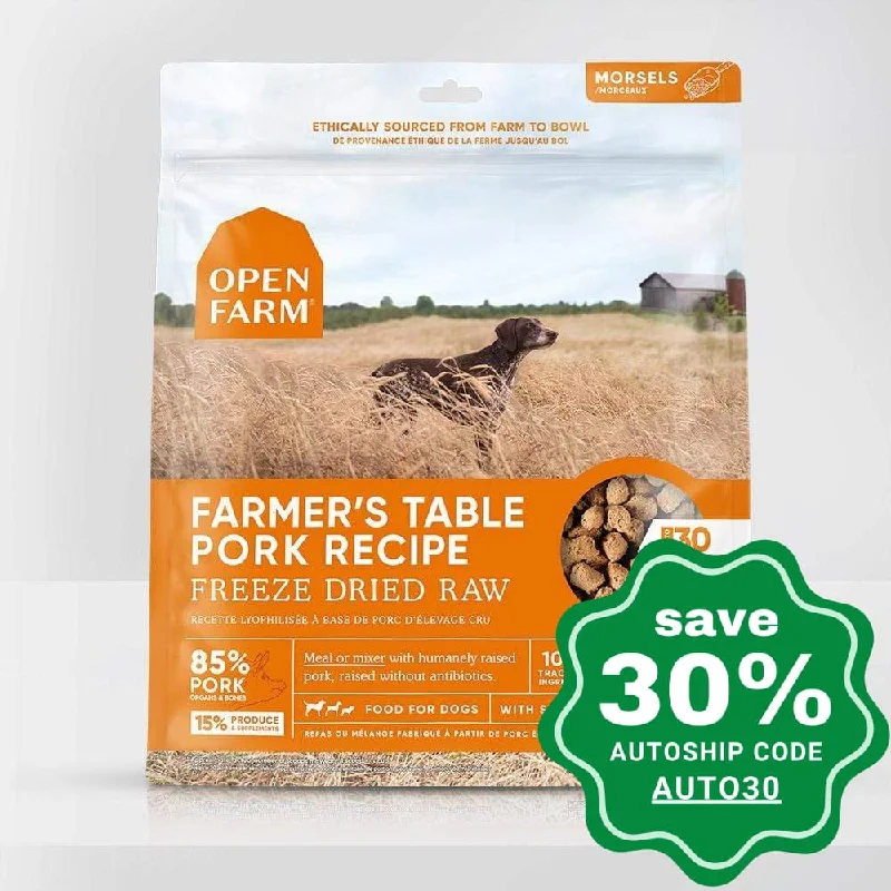 Open Farm - Dry Food for Dogs - Grain Free Freeze Dried Raw Food - Farmer's Table Pork Recipe - 13.5OZ