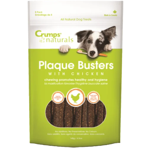 Plaque Busters Chicken Dog Chew 7" - Crumps' Naturals