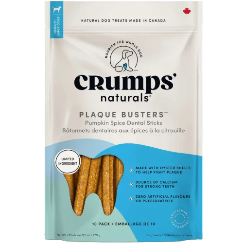 Plaque Busters Pumpkin Spice Dog Chew - Crumps' Naturals