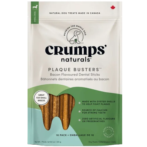 Plaque Busters with Bacon - Dog Chew - Crumps' Naturals