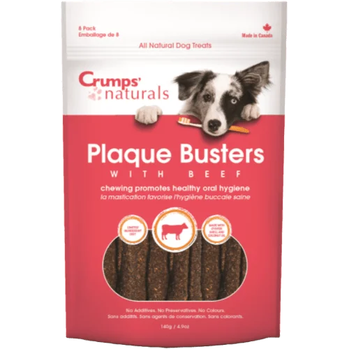 Plaque Busters with Beef Dog Chew 7" - Crumps' Naturals