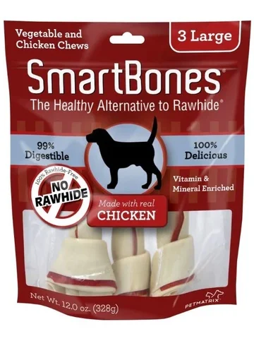 SmartBones Large Chicken Chew Bones Dog Treats