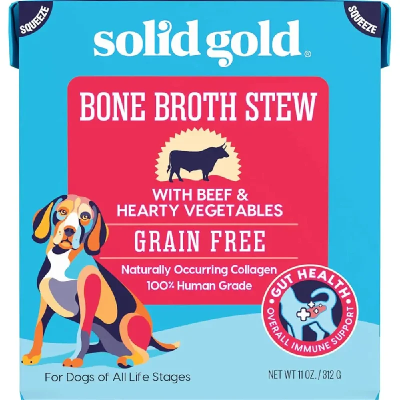 Solid Gold® Bone Broth Stew Beef & Heaty Vegetables for Dogs 11oz