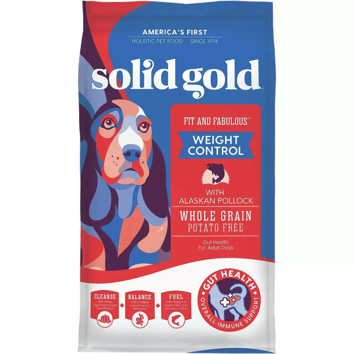 Solid Gold® Fit and Fabulous™ Potato Free Fresh Caught Alaskan Pollock Weight Control Dog Food