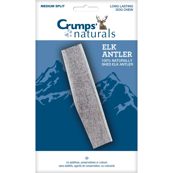 Split Elk Antler Natural Flavour Dog Chew  Medium - Crumps' Naturals