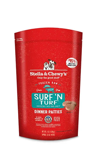 Stella & Chewy's Frozen Dinner Patties: Surf 'N Turf