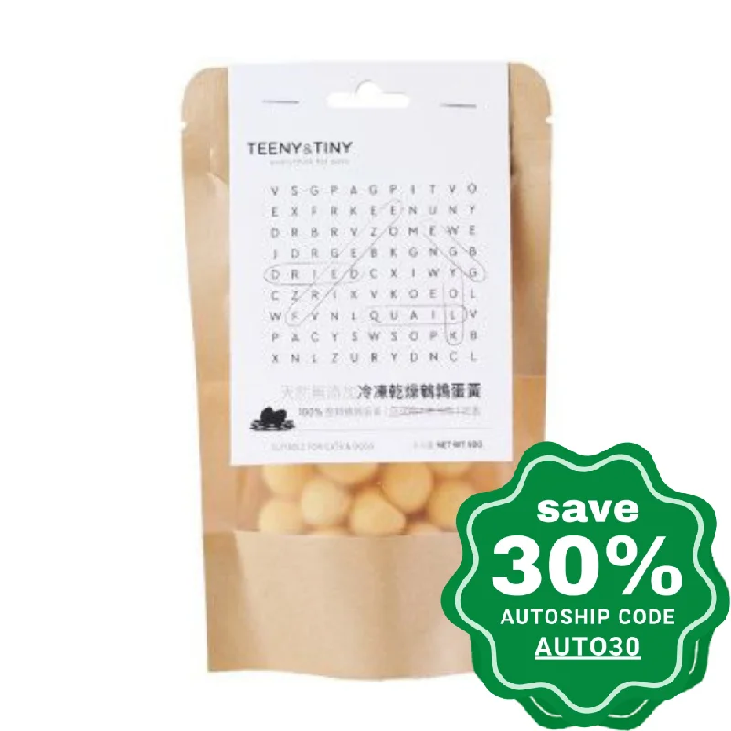 Teeny & Tiny - Freeze-Dried Dogs & Cats Treats - Quail Egg Yolk - 50G