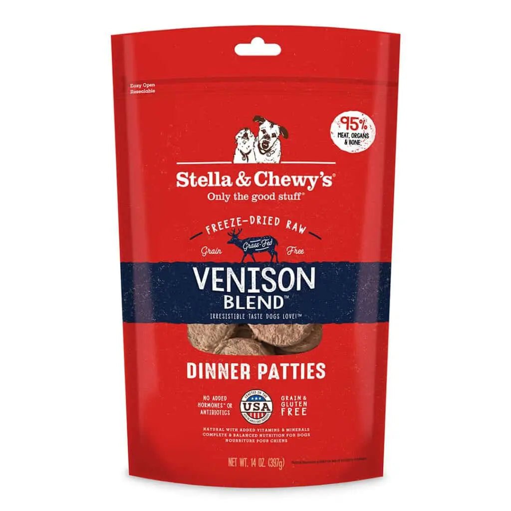 Venison Blend Dinner Patties - Freeze Dried Raw Dog Food - Stella & Chewy's