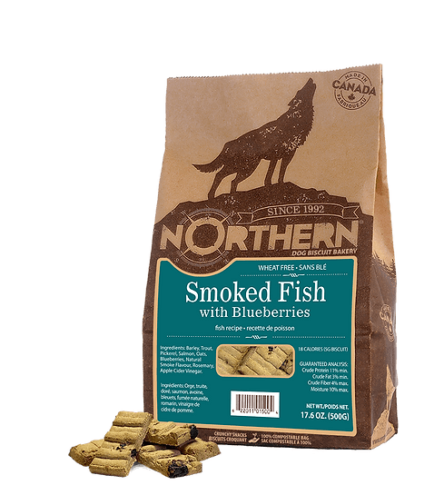 Wheat Free Smoked Fish and Blueberry 500g - Northern Biscuit