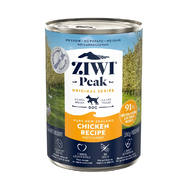 ZIWI Peak Wet Chicken Recipe Dog Food 390g x 12