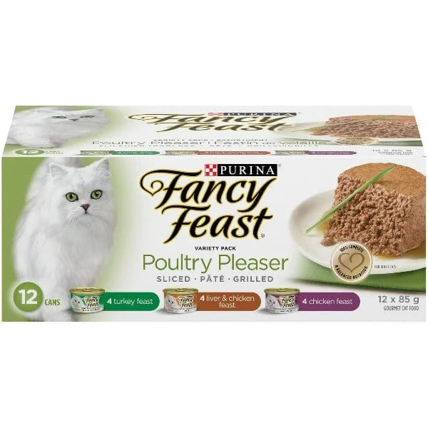 Fancy Feast Poultry Pleaser Canned Cat Food Variety Pack