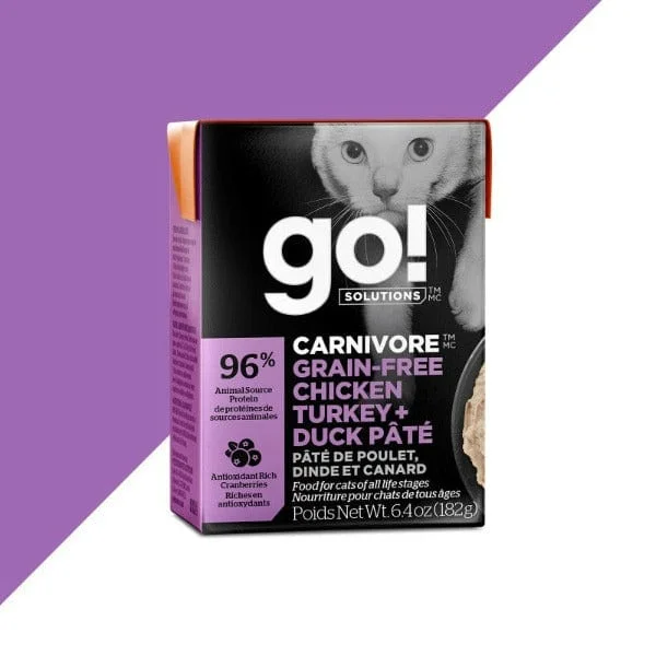 Go! Solutions Carnivore Grain Free Chicken, Turkey & Duck Pate Wet Cat Food