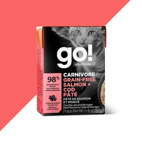 Go! Solutions Carnivore Grain Free Salmon & Cod Pate Wet Cat Food