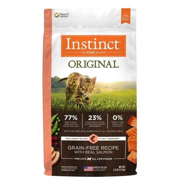 Instinct Original Real Salmon Recipe Dry Cat Food, 4.5lb