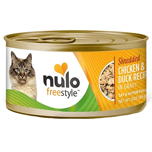 Nulo Freestyle Shredded Chicken & Duck Recipe Canned Cat Food, 3oz