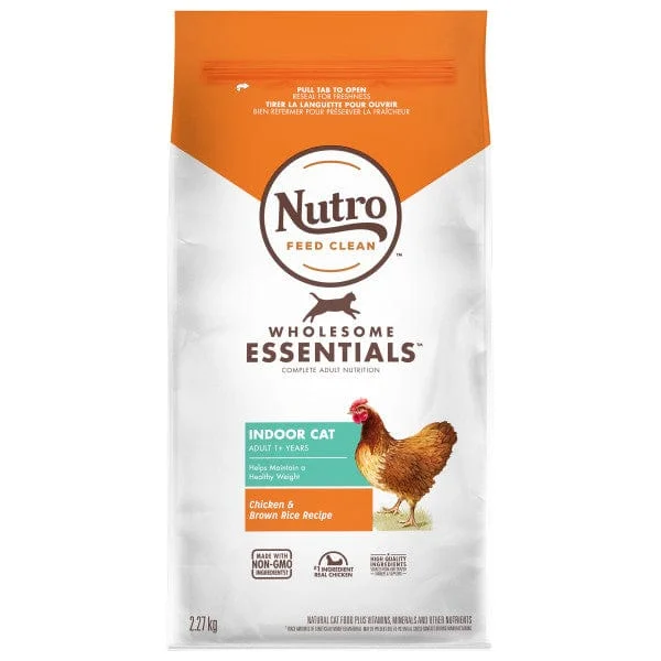 Nutro Wholesome Essentials Chicken & Brown Rice Indoor Adult Dry Cat Food, 2.27kg