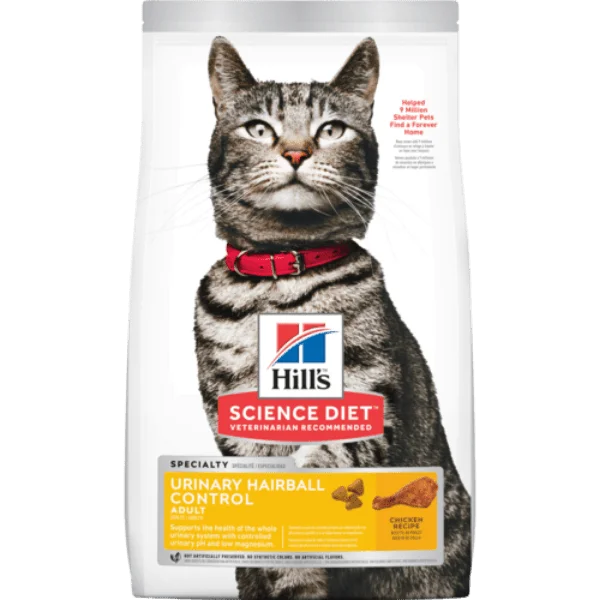 Science Diet Adult Urinary Hairball Control Chicken Recipe Dry Cat Food