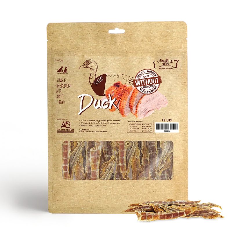 Absolute Bites Air-Dried Duck Breast 400g