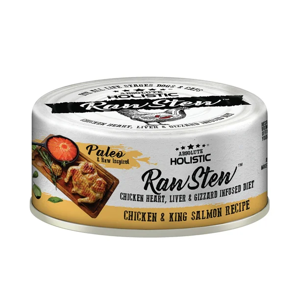 Absolute Holistic Dog & Cat Raw Stew Chicken Organs - Chicken & King Salmon 80g