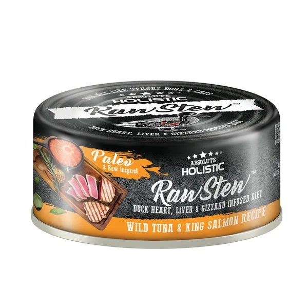 Absolute Holistic Dog & Cat Raw Stew Duck Organs - Wild Tuna & King Salmon 80g