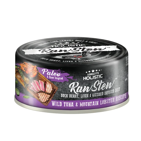 Absolute Holistic Dog & Cat Raw Stew Duck Organs - Wild Tuna & Mountain Lobster 80g