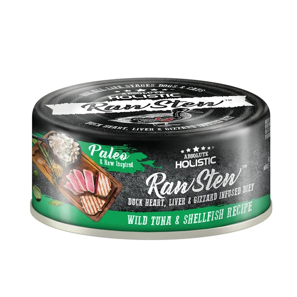 Absolute Holistic Dog & Cat Raw Stew Duck Organs - Wild Tuna & Shellfish 80g