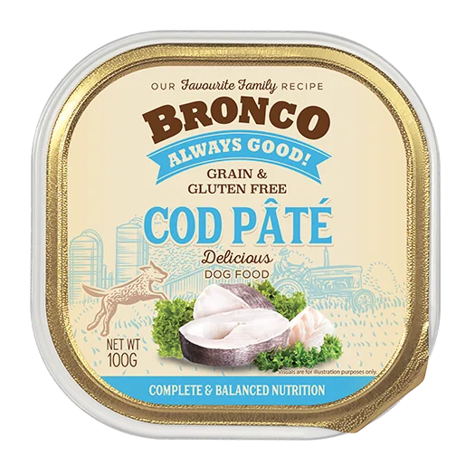 Bronco Dog Cod Pate 100g