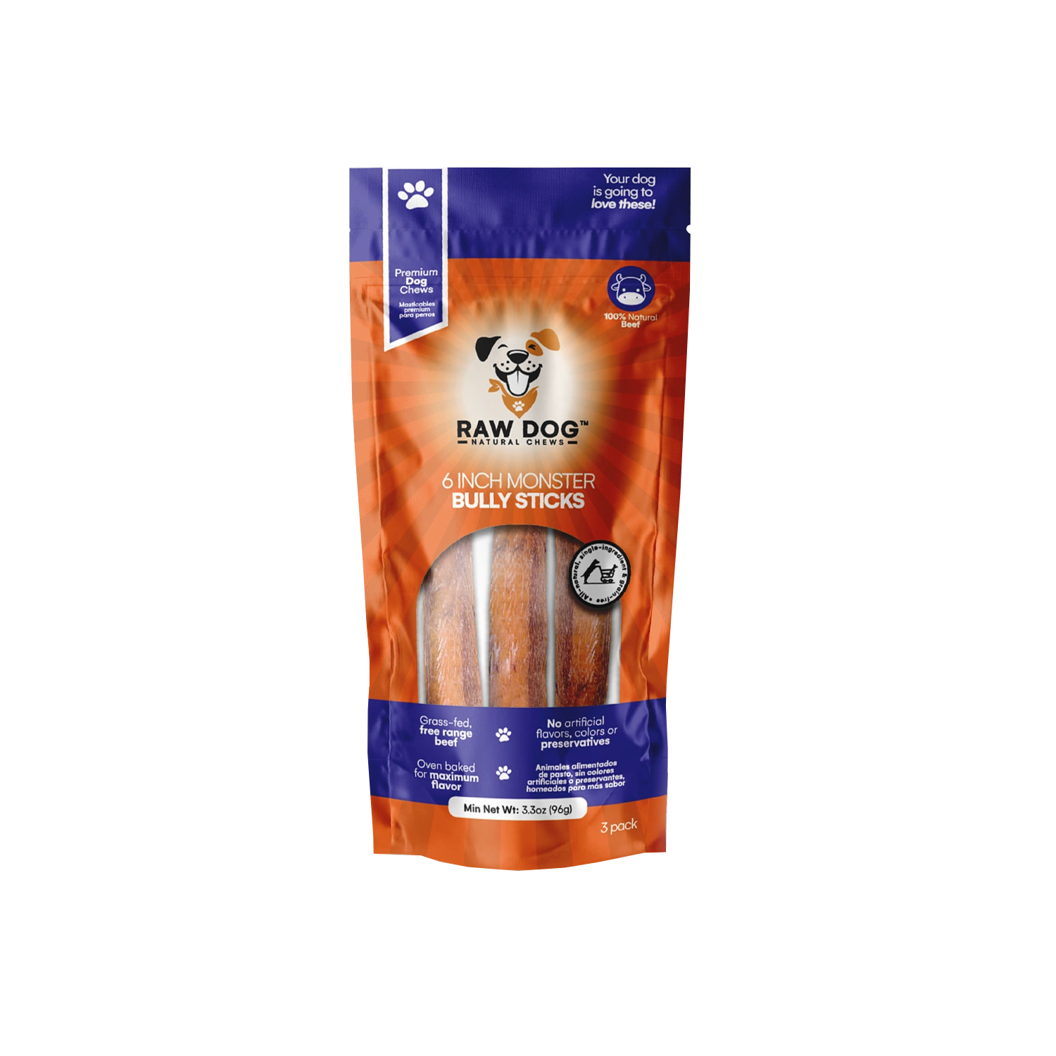 6″ Monster Bully Sticks (pack of 3)